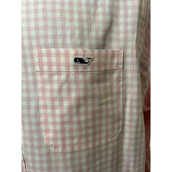 Vineyard Vines Classic Fit Tucker Shirt Mens Small Pink Gingham Long Sleeve - Picture 2 of 7